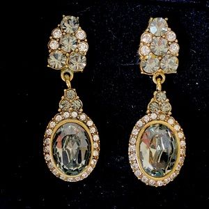 Heidi Daus Swarovski crystal clip earrings